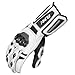 ILM Air Flow Leather Motorcycle Gloves For Men and Women (L, WHITE-LONG)