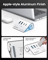 ORICO USB C Hub, 10Gbps USB Hub mit 2 USB A Ports, 2 USB C Ports, Aluminium USB Splitter mit 0.5M USB C Kabel und USB A Adapter, Typ C Power Port für MacBook, Macbook Pro – Ansicht 3
