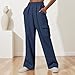 Womens Wide Leg Sweatpants High Elastic Waisted Baggy Fashion Athletic Pants with Pockets Solid Color Fall Joggers S-3XL