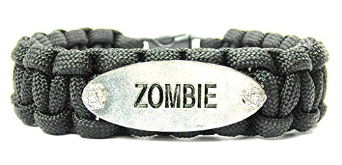 ChubbyChicoCharms Zombie 550 Paracord Bracelet in Black