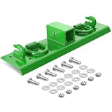Tractor Bucket Grab Hooks with 2' Hitch Receiver and D-Rings, Bolt-On