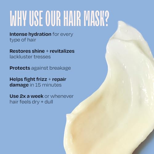 Image of oVertone The Remedy Deep Hydrating Hair Mask - Vegan & Cruelty-Free Repair Treatment, Restores Moisture, Strength & Shine for All Hair Types, 8 oz