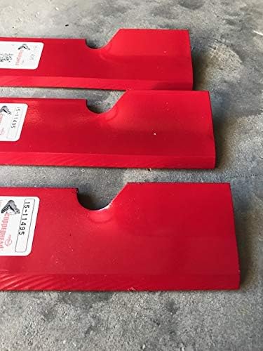 3 Pack Replacement aftermarket HD Notched Hi Lift Blades 52" Compatible with Exmark 103-6402 103-6402-S 18" USA Made