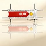 Orologio da parete digitale a LED con ampio display, orario 12/24 ore, calendario, temperatura e sveglia, ideale per soggiorno, cucina, palestra, hotel e ufficio