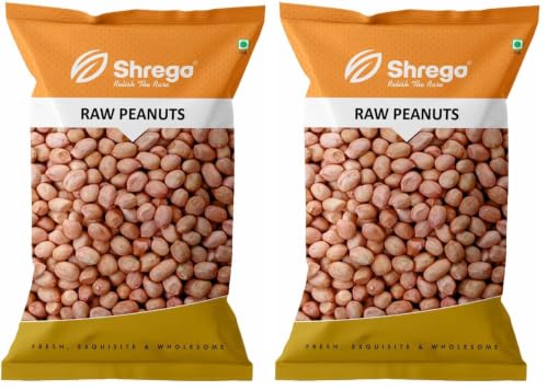 Image of SHREGO Pink Raw Peanut, Vacuum Packed (1 kg) Premium Moongfali (Pack of 2)