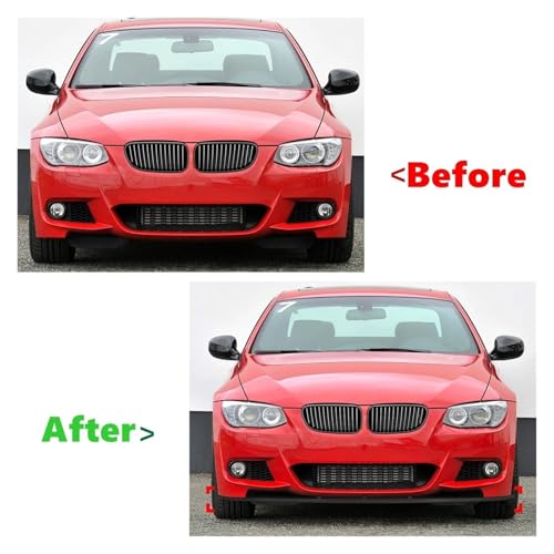 Spoiler avant BMW E92 E93 sport noir brillant look carbone - 2