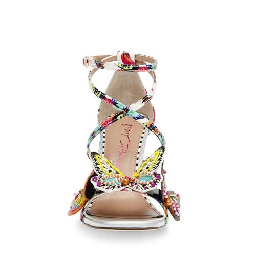 Betsey Johnson Womens Trudie Faux Leather Ankle Strap Heels2