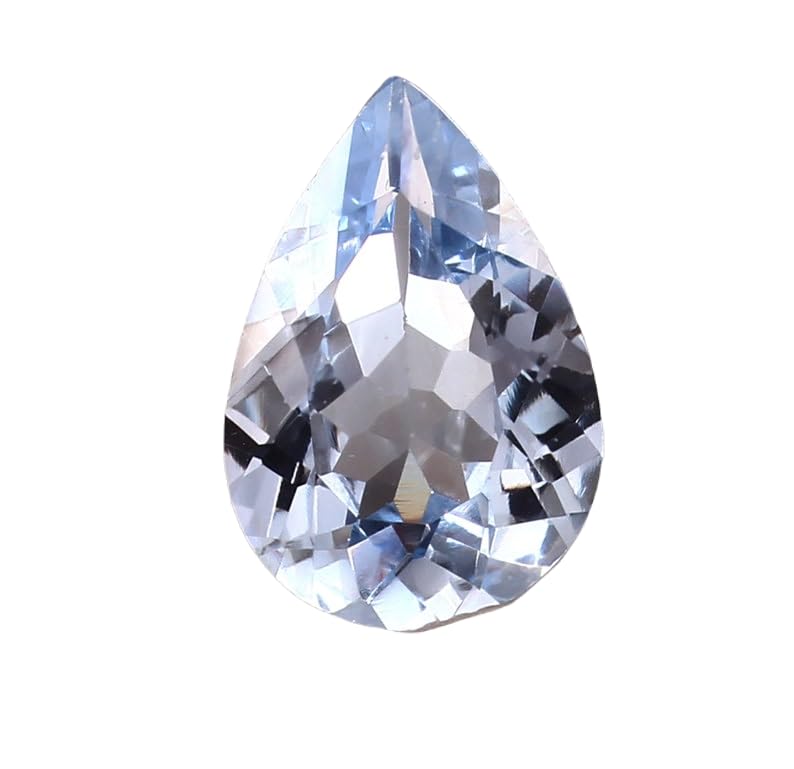 Aigue-marine en poire pour fabriquer votre bague ou collier en bricolage