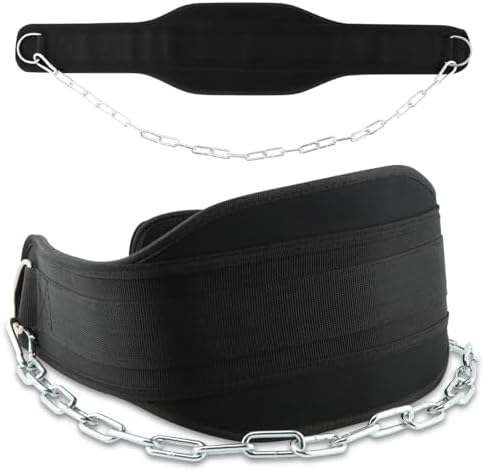 Dip Belt for Weightlifting,Weighted Pull Ups Belt with Chain,Weig...