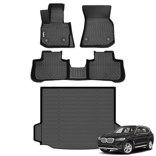 Wailtnb-Car Floor Mats & Cargo Liner Custom Fit 2018-2024 BMW X3 All Weather Floor Liner for BMW X3 Car Mats Accessories