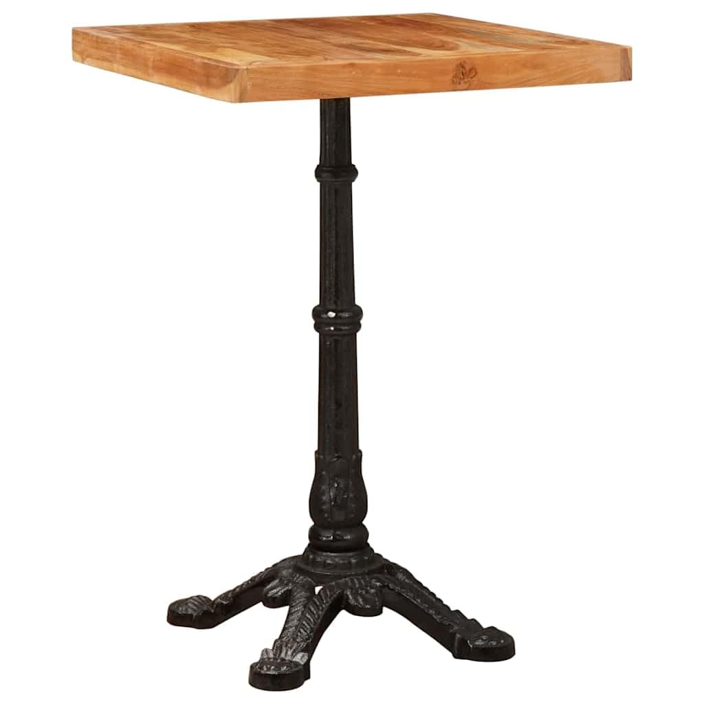 Tavolo da bistrò, 50 x 50 x 76 cm, in legno di acacia massiccio, marrone