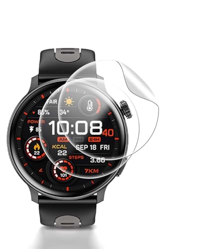 YAJOJO 2 Pack Screen Protector for Mingdaln S666 1.43" Smart Watch, Soft TPU Screen Protector for Mingdaln S666 1.43",Flexible TPU HD Protective Film, Bubble Free, HD Transparent, Touch Sensitive