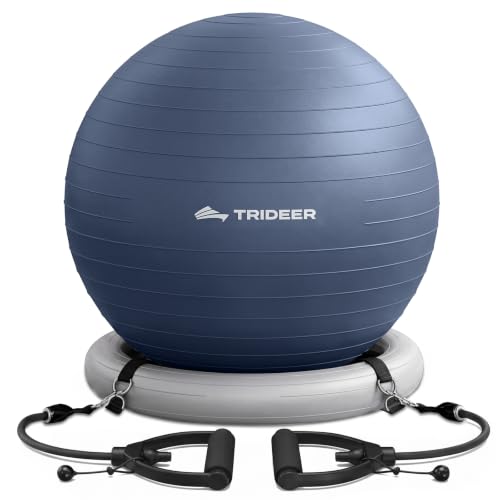 Image of Trideer Exercise Ball Chair - Yoga Ball Chair for Office, Pregnancy & Home