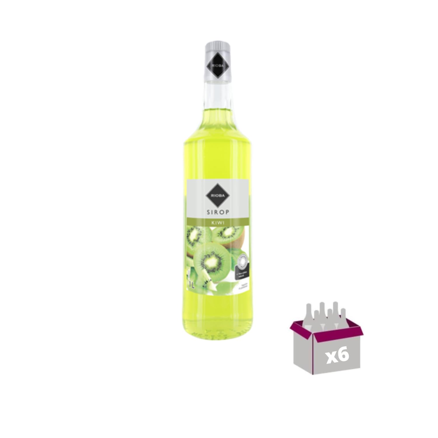 Lot de 6 Sirops Rioba - Kiwi - 6x1L