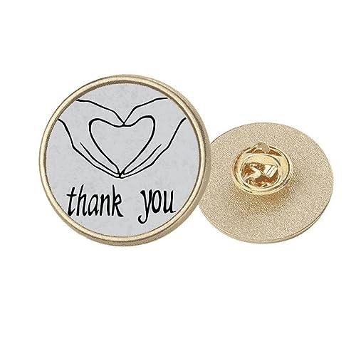 Broche cœur noir geste personnalisé en métal doré bijou de veste tendance pour femme taille M