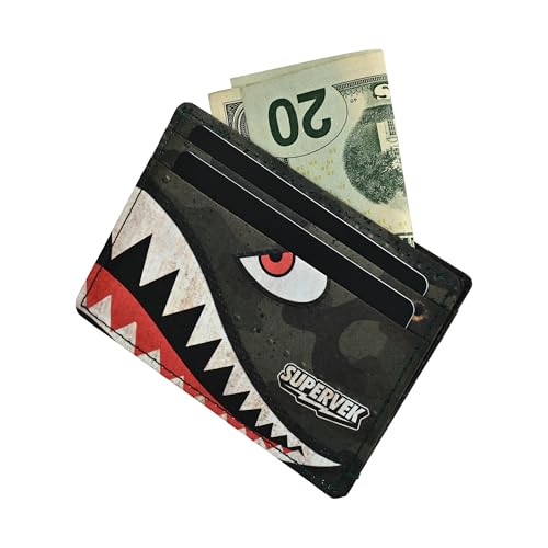 SUPERVEK Hypebeast Shark Tyvek Wallet Bundle – Slim Minimalist Cardholder and RFID Blocking Bifold Streetwear Wallet 2-Pack Set - Image 6