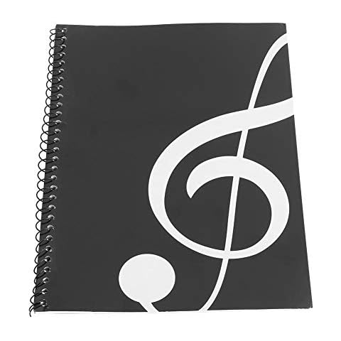 Bnineteenteam 50 Seiten leeres Notenheft Notenmanuskript-Briefpapier für Notenmanuskript-Papier, Stabspapier(Schwarze Note) Musikinstrumentenzubehör Zubehör Für Musikinstrumente Cover