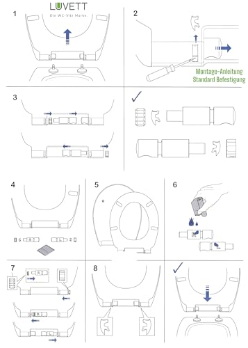 LUVETT SoftClose Dämpfer-Set für WC-Sitz mit Absenkautomatik (2 Stk.) – Ansicht 5