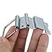 Metal Support Hinges 6 Holes Cabinet Door Lockers Furniture Hinge Toolbox Suitcase Fitting 2Pcs(Silver)