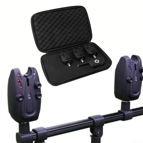 Alarma de pesca digital con sensor ajustable y aviso LED impermeable para carpa 7