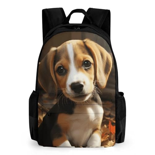 Cute Beagle Laptop Backpack - Waterproof Daypack Lightweight Bookbag for Office Outdoor Travel 16 Inch