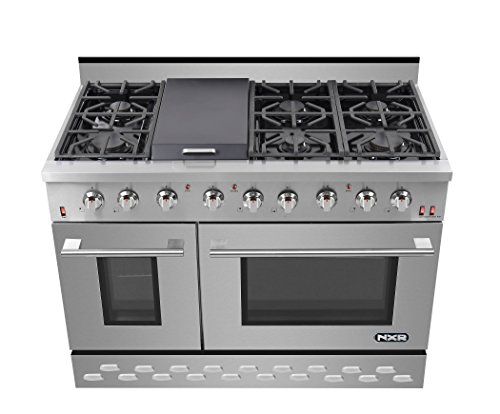 Nxr Sc4811 48" 7.2 Cu.ft. Pro-Style Natural Gas Range With Convection Oven, Stainless Steel #TOP1