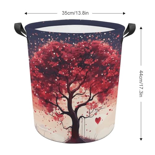 Panier à linge pliable arbre d'amour imperméable 35x35x44 cm - 3