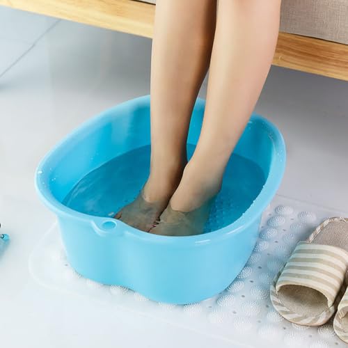 Bañera para pies de plástico resistente azul miniatura 4