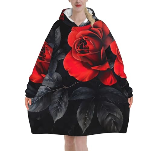 Couverture surdimensionnée rose rouge pour vos soirées hiver