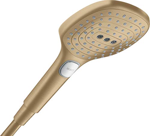Hansgrohe Raindance Select E Ducha De Mano 120 3 Tipos De Chorro, Bronce Cepillado, 26520140 Hansgrohe Raindance Select E Ducha De Mano 120 3 Tipos De Chorro, Bronce Cepillado, 26520140