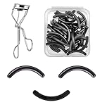 100Pack Compatible with Shu uemura Eyelash Curler Refills,Silicone Rubber Eye Lash Curlers Refill Compatible with Shuemura Eyelash Curler Refill Pads,Black.