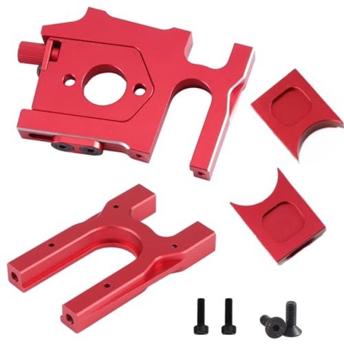 Alloy Sliding Motor Mount & Motor Mount Plate & Center Diff Differential Mount for 1/7 Arrma Kraton Notorious Typhon Infraction Outcast Felony Talion Mojave 6S Upgrade Parts ?Red?