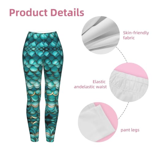 Leggings de compresión suave de sirena antideslizantes que eliminan las transparencias 6