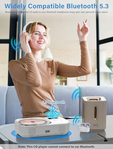 image for AFU 2000mAh CD Player Portable with Bluetooth, CD Boombox Portable for