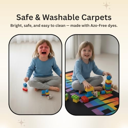Image of Athom Living Marvel Runner Carpet 2x4.5 Ft, Soft Printed Mat with Anti-Skid Backing, Durable Washable Runner for Kids Bedroom, Play Area & Playroom Decor