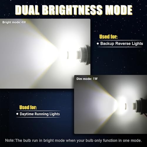 iBrightstar 3157 LED Bulb White, 4157 3156 LED Reverse Light Bulbs Super Bright for Tail Brake Lights Backup Lights Turn Signal Lights, 2 Pack — view 4