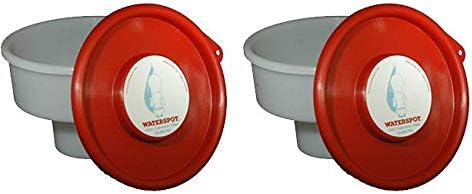 Pet Waterspot Travel Dog Bowl Fits Cupholder Large - 2 Pack (Both Red)