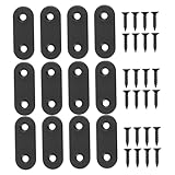 ARTSEWPLY 12 Stück Edelstahl Flachwinkel mit Schrauben Gerade Metallwinkel 40X16X2mm Befestigungswinkel für Holzreparatur und Möbelverstärkung Im Haushalt