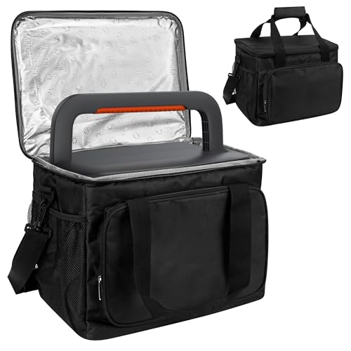 TOCCOOL �|�[�^�u���d�� �L�������O�o�b�O Jackery Explorer 1000 V2�ƌ݊������� ���߉\ �V�����_�[�X�g���b�v �p�b�h���胉�C�j���O �A�N�Z�T���[�|�P�b�g�t�� (�u���b�N)