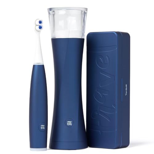 SuperMouth ULTIM8 SmartBrush™ System – Electric Toothbrush with Patented SuperBristles®,Sanitizing SmartHub®, Travel SmartCase®, Dual Sonic Modes, and Pressure Sensor – Blue
