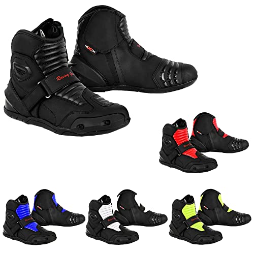 PROFIRST BT-42 Short Ankle Leather Motorbike boots for men Motorcycle...