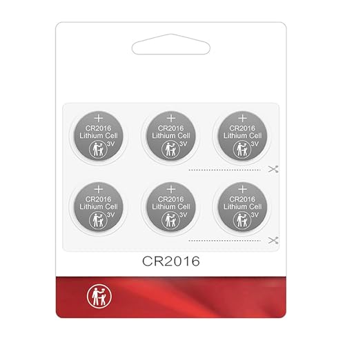 Fcnjsao Pilas CR2016 seguras y eficientes, 6 unidades, para varios dispositivos electrónicos, reloj