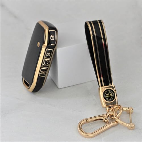Image of Car Key Cover Fit for New Kia Seltos Facelift 2024 2023 | Carens, Clavis x line | Sonet Facelift - 4 Button Smart Key
