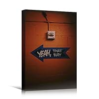 Canvas Wall Art Painted Words Bedroom Industrial Inspirational Modern Art Multicolor Neon Photography Quotes Urban - 12x18 inches