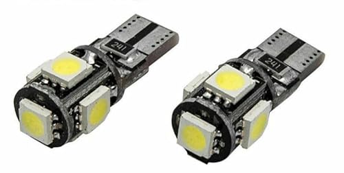 MSA T10 XENON White LED Error Free Canbus 5 SMD W5W 501 Side Light Bulb x 2