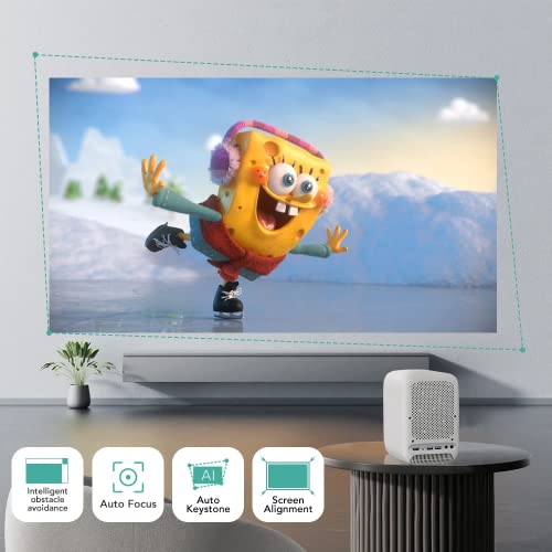 Image of WZATCO CE Native 1080P Smart Projector for Home 4K HDR | Dust Proof Engine | 8100 Lumens (730 ANSI) | Auto Focus Auto 6D Correction | 10 Watt Hi-Fi Surround | Next Gen Wifi 6, Bluetooth | For Theater, Classroom, Office