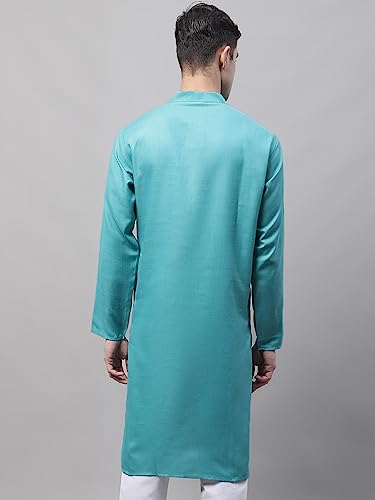 Image of Jompers Men's Cotton Regular Fit Solid Kurtas