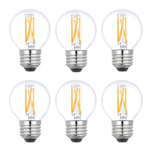 CHULEIBACUI G16.5 LED Filament Bulb, E26 Base, Dimmable, 40W Equivalent