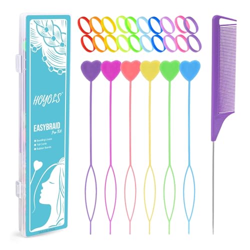 HOYOLS 207Pcs Hair Beading Tool Kit for Kids Teens...