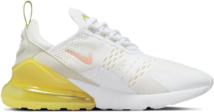 Nike womens Air Max 270, White/Crimson Bliss, 6.5